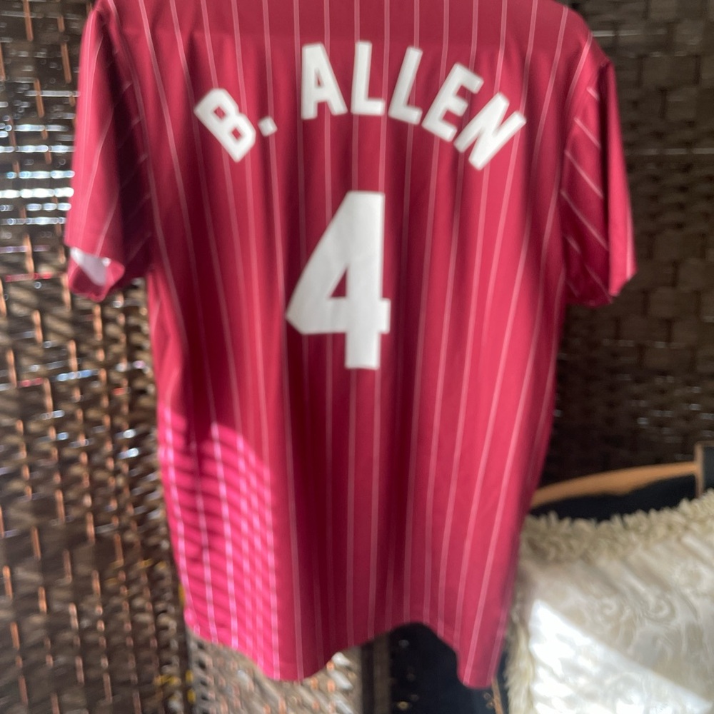 Red and White Jersey with Number 4
